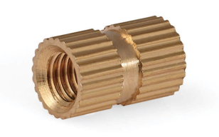 Blind Brass Knurled Nut (Single-End)